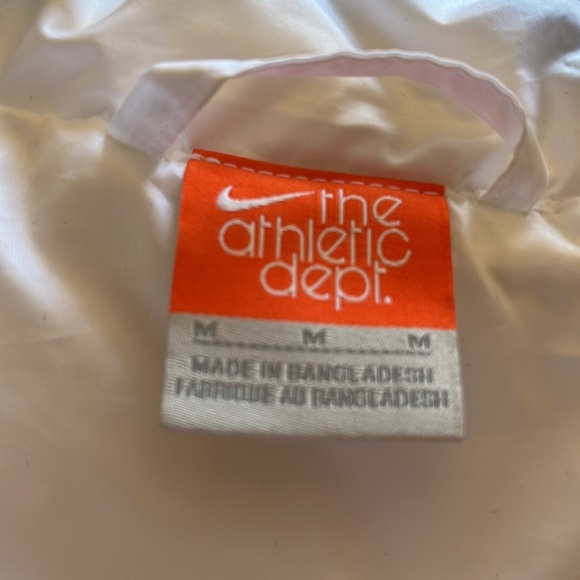 Nike winter White down puffy jacket zippered removable hood extra inside pocket - Picture 4 of 6